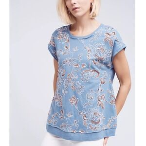 Akemi + Kin Anthropologie Hildie Sleeveless Sweatshirt Size XS Sequin Oversized